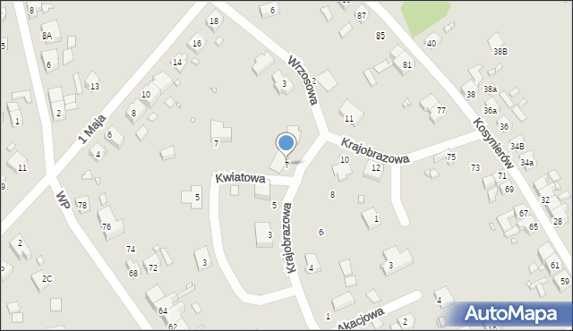 Gubin, Krajobrazowa, 7, mapa Gubin