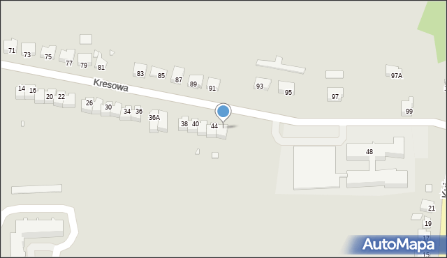 Gubin, Kresowa, 46, mapa Gubin