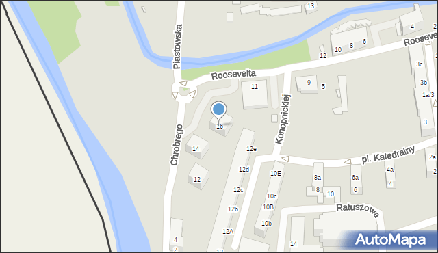 Gubin, Króla Bolesława Chrobrego, 16, mapa Gubin