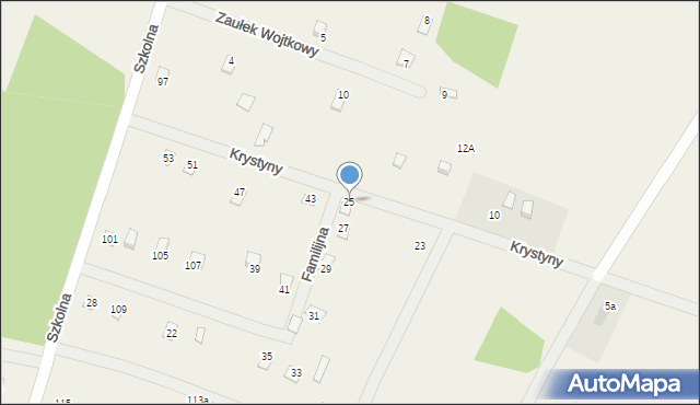 Gulczewo, Królowej Krystyny, 25, mapa Gulczewo