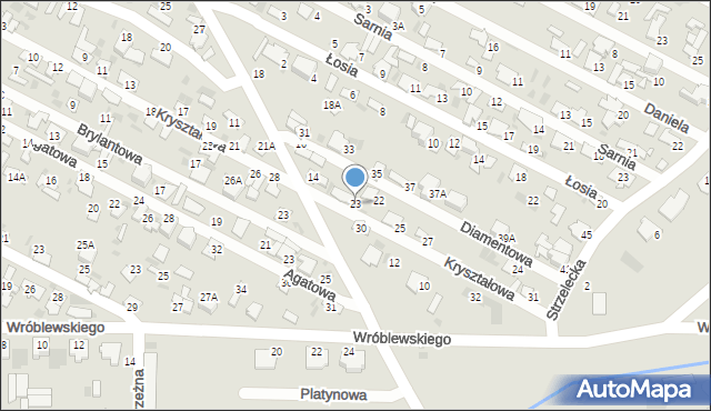 Hajnówka, Kryształowa, 23, mapa Hajnówka