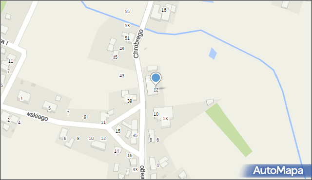 Hanusek, Króla Bolesława Chrobrego, 12, mapa Hanusek