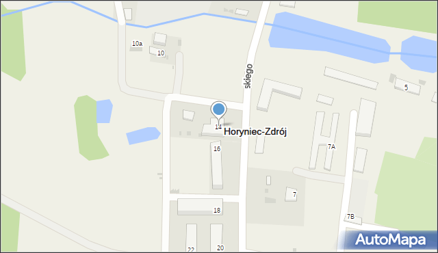 Horyniec-Zdrój, Króla Jana III Sobieskiego, 14, mapa Horyniec-Zdrój