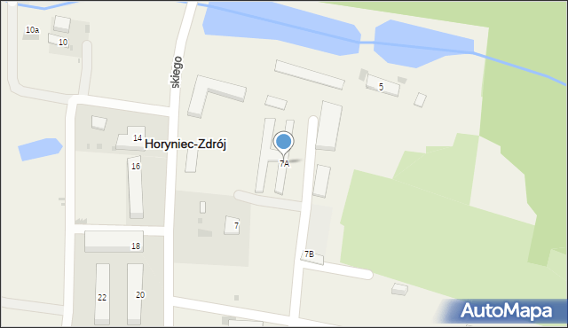 Horyniec-Zdrój, Króla Jana III Sobieskiego, 7A, mapa Horyniec-Zdrój