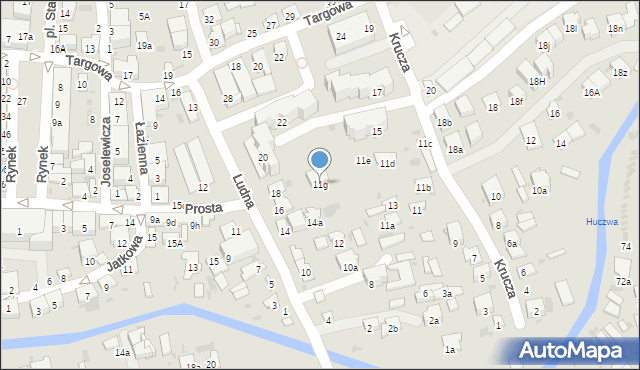 Hrubieszów, Krucza, 11g, mapa Hrubieszów