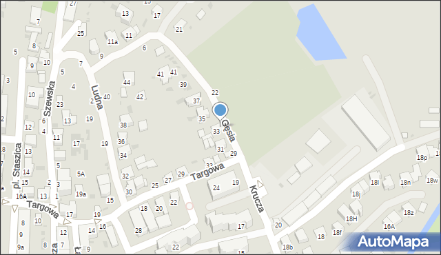 Hrubieszów, Krucza, 33, mapa Hrubieszów