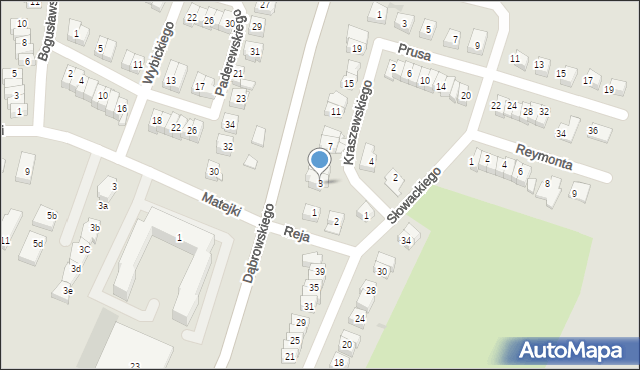 Iława, Kraszewskiego Józefa Ignacego, 3, mapa Iława