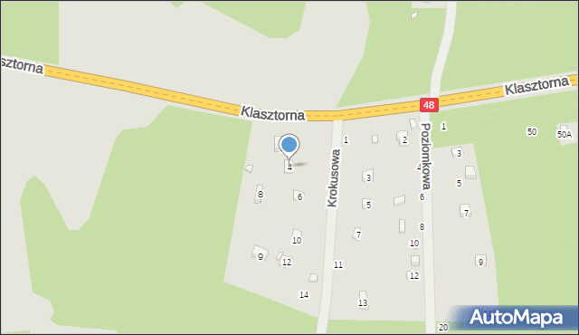 Inowłódz, Krokusowa, 4, mapa Inowłódz