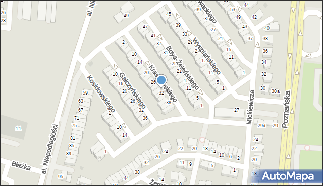 Inowrocław, Kraszewskiego Józefa Ignacego, 32, mapa Inowrocławia