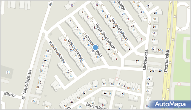 Inowrocław, Kraszewskiego Józefa Ignacego, 36, mapa Inowrocławia