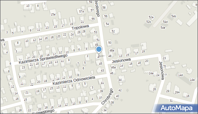 Inowrocław, Króla Bolesława Chrobrego, 47, mapa Inowrocławia