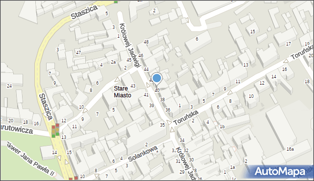 Inowrocław, Królowej Jadwigi, 40, mapa Inowrocławia