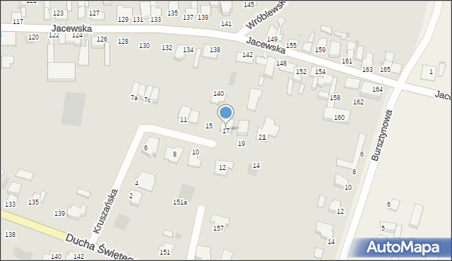Inowrocław, Kruszańska, 17, mapa Inowrocławia