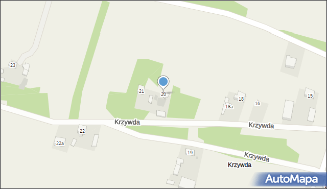 Iwanowice, Krzywda, 20, mapa Iwanowice