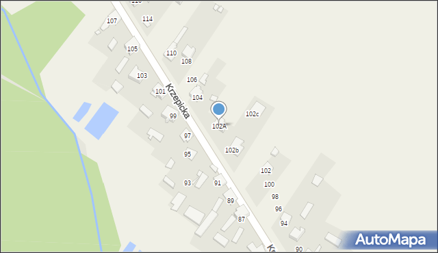 Iwanowice Duże, Krzepicka, 102A, mapa Iwanowice Duże