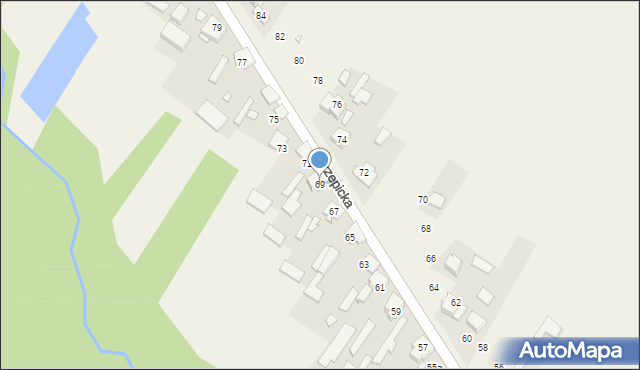 Iwanowice Duże, Krzepicka, 69, mapa Iwanowice Duże