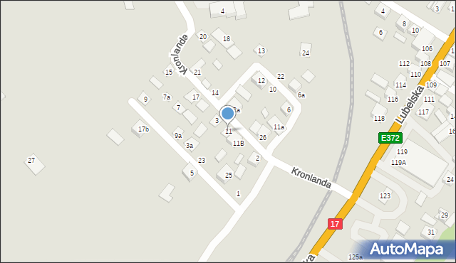 Izbica, Kronlanda Maksymiliana, dr., 11, mapa Izbica