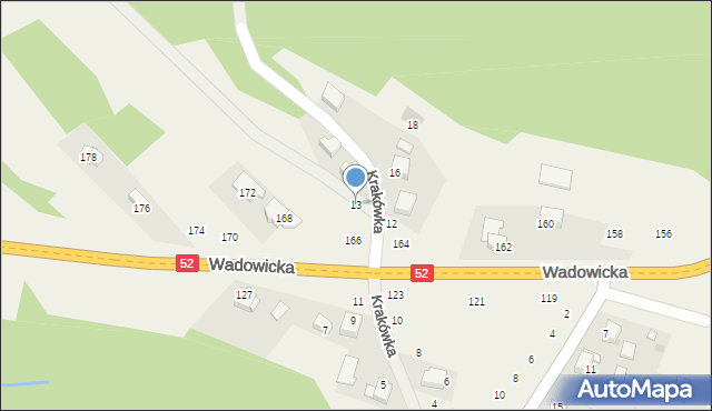 Izdebnik, Krakówka, 13, mapa Izdebnik