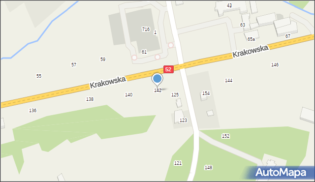 Izdebnik, Krakowska, 142, mapa Izdebnik