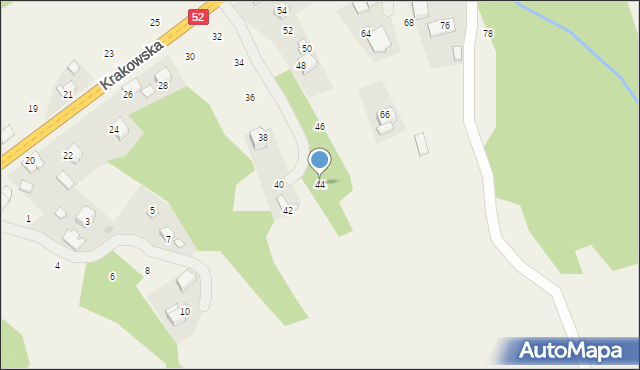 Izdebnik, Krakowska, 44, mapa Izdebnik