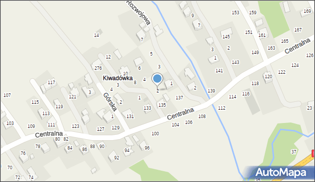 Izdebnik, Kręta, 2, mapa Izdebnik