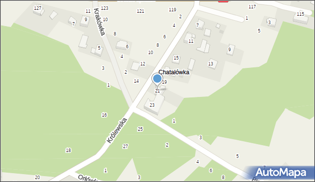 Izdebnik, Królewska, 21, mapa Izdebnik