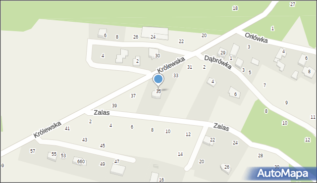 Izdebnik, Królewska, 35, mapa Izdebnik