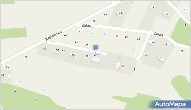 Izdebnik, Królewska, 47, mapa Izdebnik