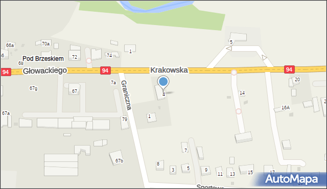 Jadowniki, Krakowska, 4, mapa Jadowniki