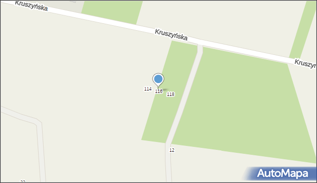 Jamno, Kruszyńska, 116, mapa Jamno
