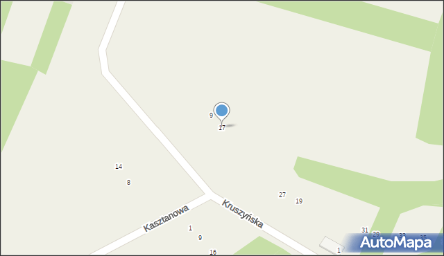 Jamno, Kruszyńska, 17, mapa Jamno