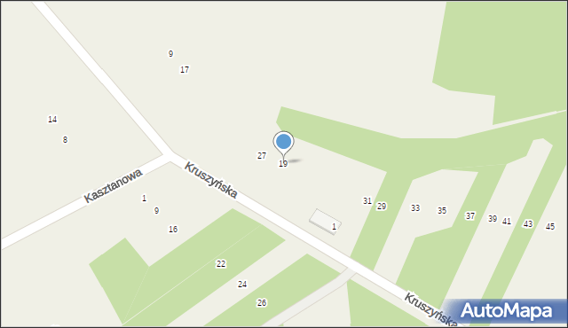 Jamno, Kruszyńska, 19, mapa Jamno