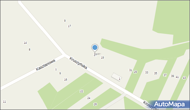 Jamno, Kruszyńska, 27, mapa Jamno