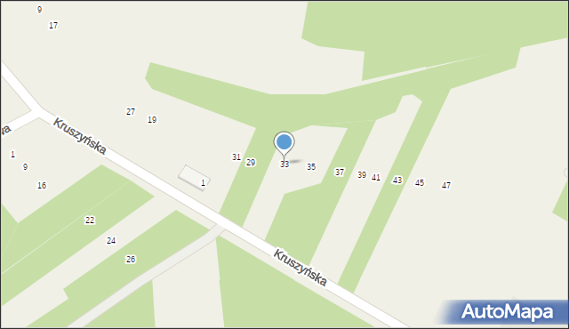 Jamno, Kruszyńska, 33, mapa Jamno