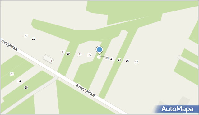 Jamno, Kruszyńska, 37, mapa Jamno