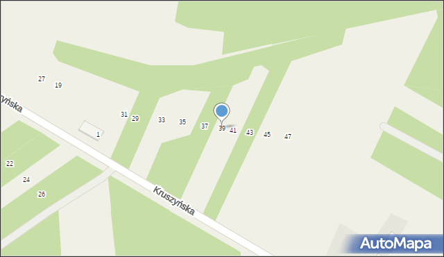 Jamno, Kruszyńska, 39, mapa Jamno