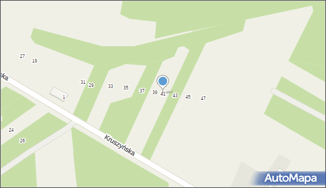 Jamno, Kruszyńska, 41, mapa Jamno