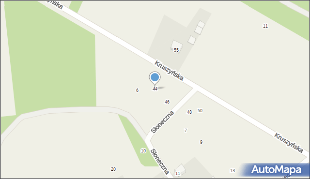 Jamno, Kruszyńska, 44, mapa Jamno