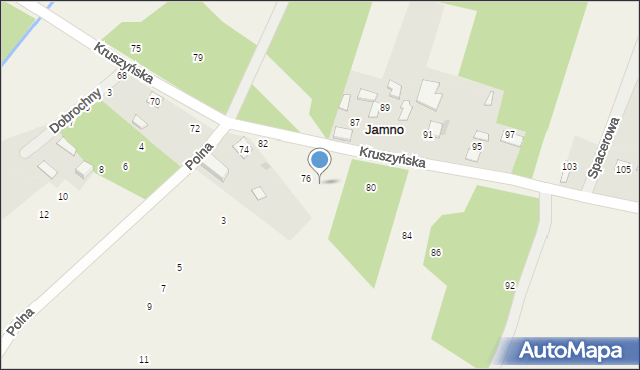 Jamno, Kruszyńska, 78, mapa Jamno