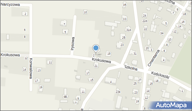 Janów, Krokusowa, 3, mapa Janów