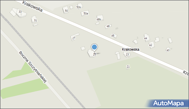 Jarosław, Krakowska, 25, mapa Jarosławia