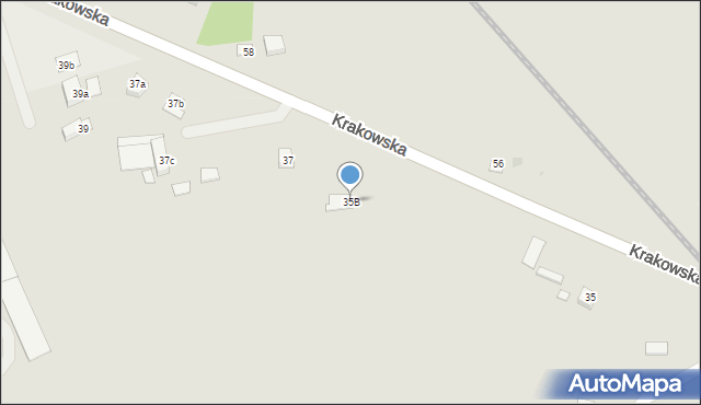 Jarosław, Krakowska, 35B, mapa Jarosławia