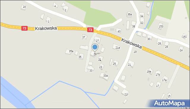 Jasło, Krakowska, 29, mapa Jasła