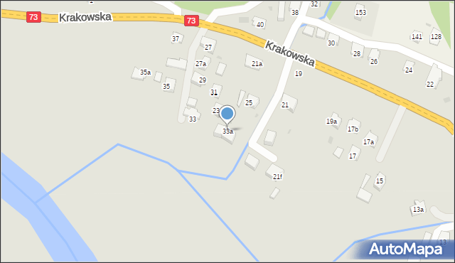 Jasło, Krakowska, 33a, mapa Jasła