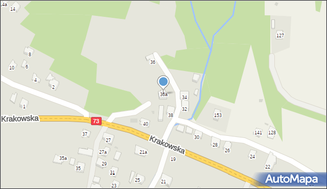 Jasło, Krakowska, 36a, mapa Jasła