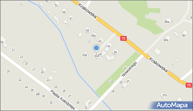 Jasło, Krakowska, 41a, mapa Jasła