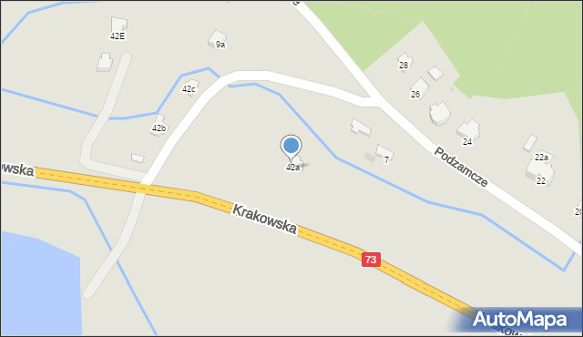 Jasło, Krakowska, 42a, mapa Jasła