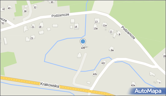 Jasło, Krakowska, 42E, mapa Jasła