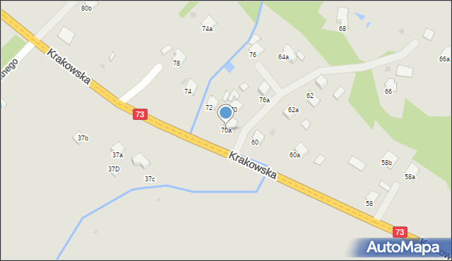 Jasło, Krakowska, 70a, mapa Jasła