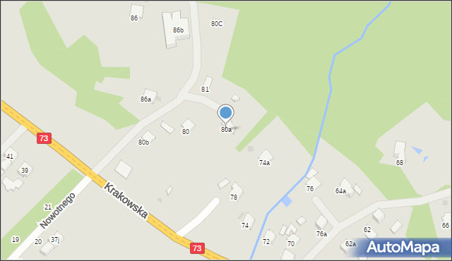 Jasło, Krakowska, 80a, mapa Jasła